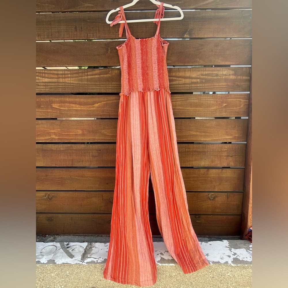 Tie top romper with pockets (L)